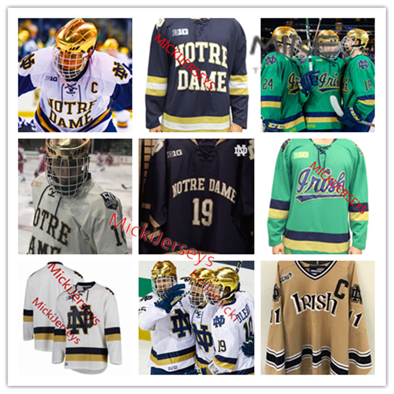 

Custom NCAA ND Hockey Jersey Jake Evans Cal Petersen Steven Fogarty Anders Lee Robbie Russo Bryan Rust Riley Sheahan Kyle Palmieri ND Jersey, Black