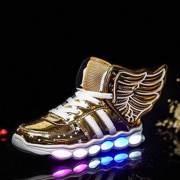 

Children Shoes Light Led luminous Shoes Boys Girls USB Charging Sport Casual Led usb Wing Kids Glowing Sneakers #du84