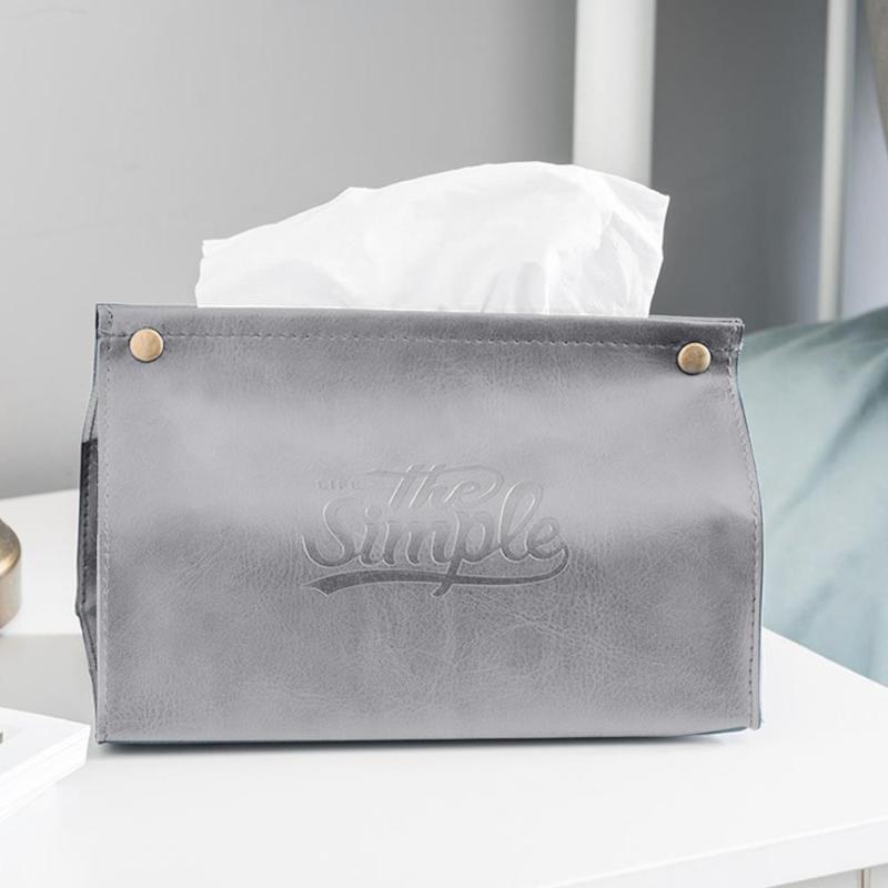 

Tissue Box Nordic Style PU Leather Toilet Storage Bag Restaurant Desktop Tissue Bag Paper Napkin Holder Car Office Bathroom