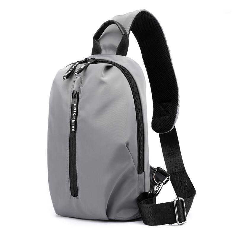 

fashion gym crossbody bag 2020 handtas men shoulder bag man chest pack waterproof nylon hand phone holder messenger purse1, Black