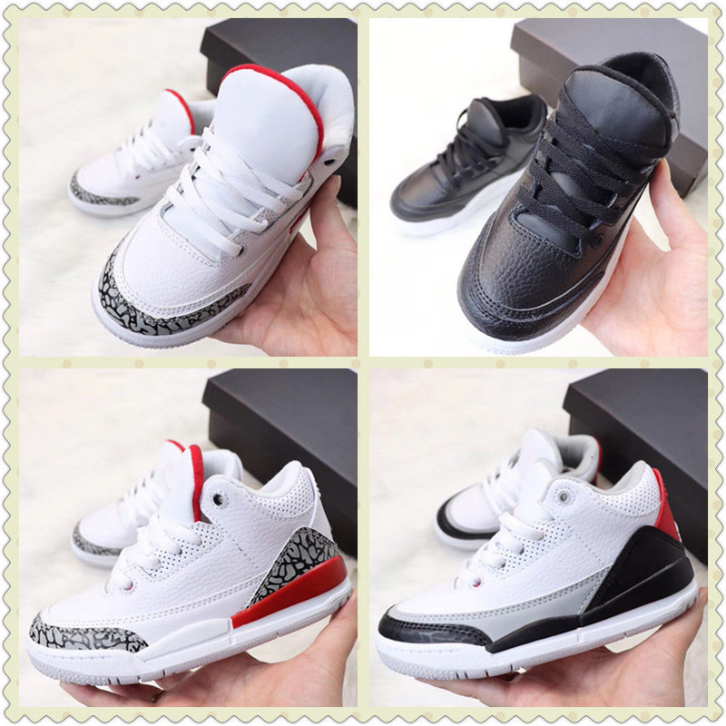 

Tinker Hatfield 3 NRG JTH Black Cement Kid Children Basketball Shoes Justin Timberlake boys girls Breathable sports sneakers