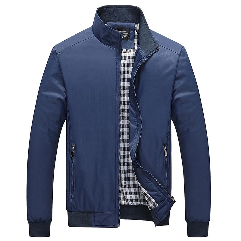 

2020 New Men's Jacket Coat 7XL 8XL Male Coats Solid Plus Size Stand Collar Casual Jacket Men, Green
