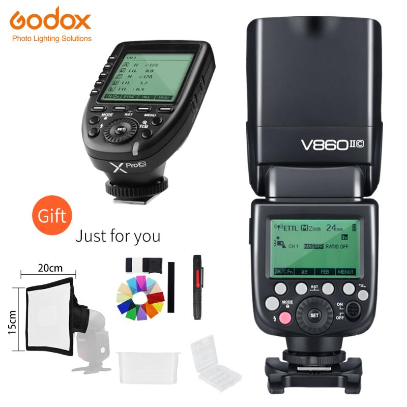 

Godox V860II-C 2.4G Wireless E-TTL II Li-on Camera Flash Speedlite + Xpro-C Transmitter for 6D 50D 60D 1DX 5D Mark II III
