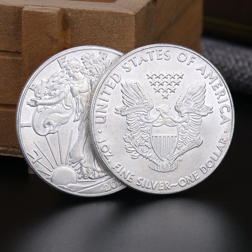 5pcs Non Magnetic 2021 United Statue Of Liberty Challenge Coin Fine Silver Collectibles America Coins New Year Gift Fine Collection-image-750299881