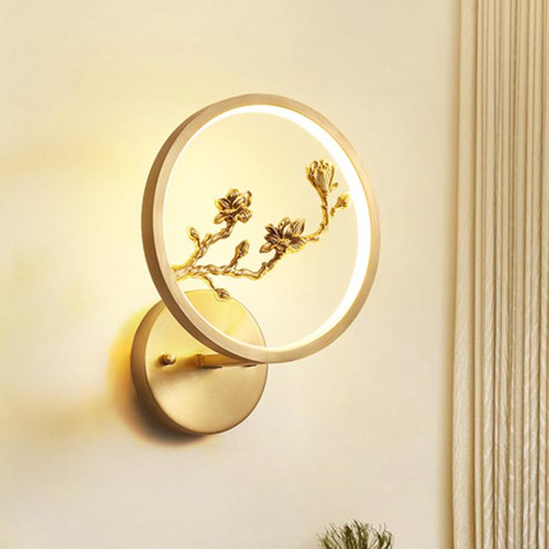 

New Chinese Wall Lamp Living Room Staircase Aisle led Wall Light Bedroom Bedside Lamp Study Room Lounge Modern Simple Lamps