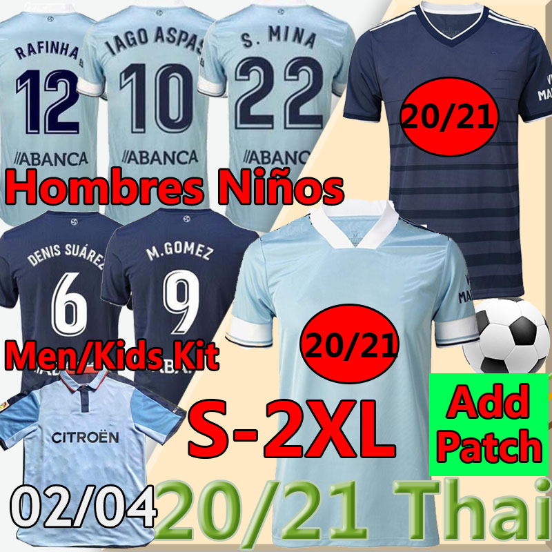 

Men and kids kits 2020 2021 RC Celta de Vigo Soccer Jerseys Retro 2002 04 camiseta de futbol IAGO ASPAS S.MINA DENIS SUÁREZ Football Shirts, Home