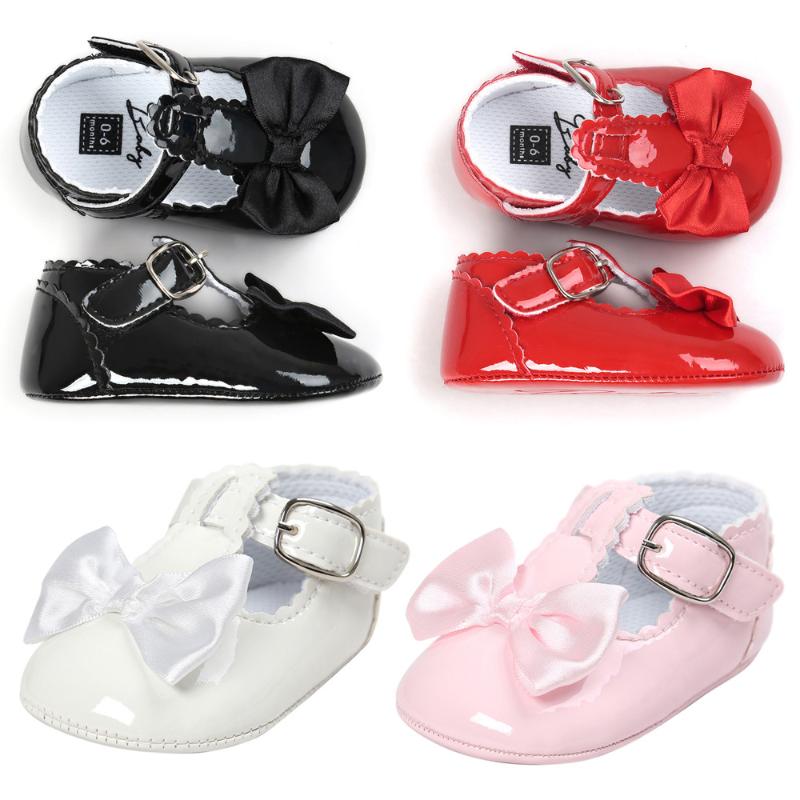 

Baby Bowknot Toddler Shoes Beautiful Princess Baby Soft Sole Toddler Casual Shoes Solid Color Non-slip Bed Shoes#p30, Red