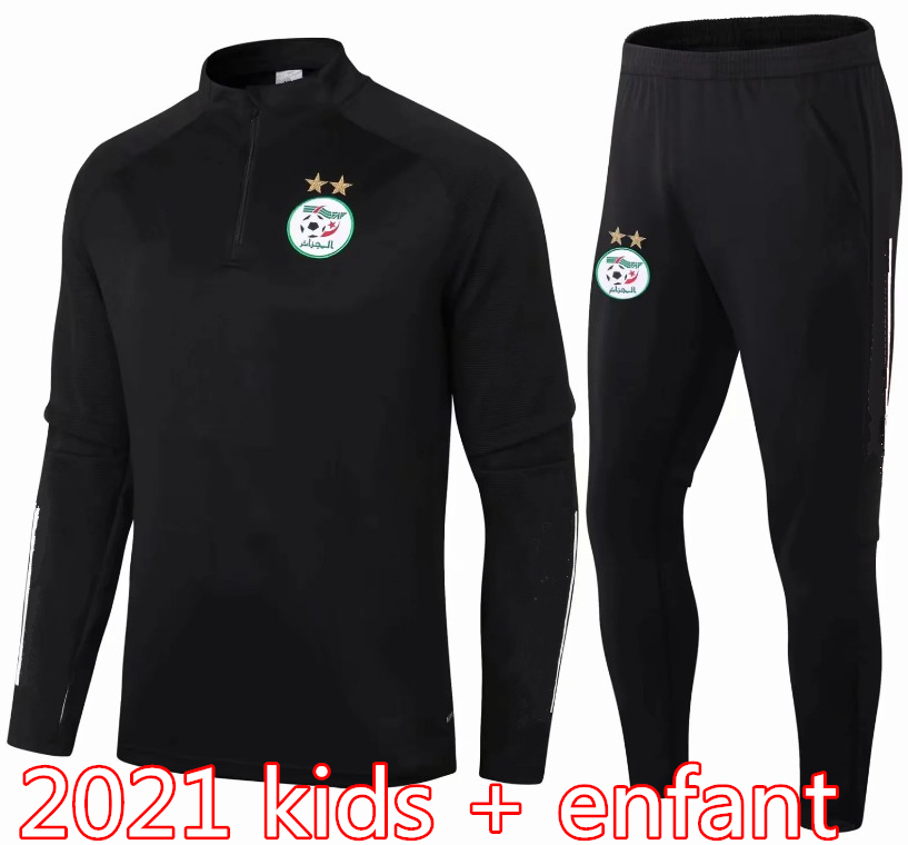 

2020 2021 Algeria kids soccer tracksuit survetement 20 21 child MAHREZ chandal futbol FEGHOUL BOUNEDJAH football training suit jogging