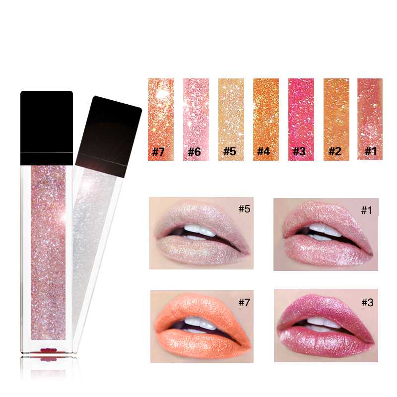 

Wholesale Custom Private Label 21 Colors Makeup Metal Shimmer Shiny Lipgloss Long Lasting Moist Glossy Cosmetic Liquid Lipstick, Chocolate