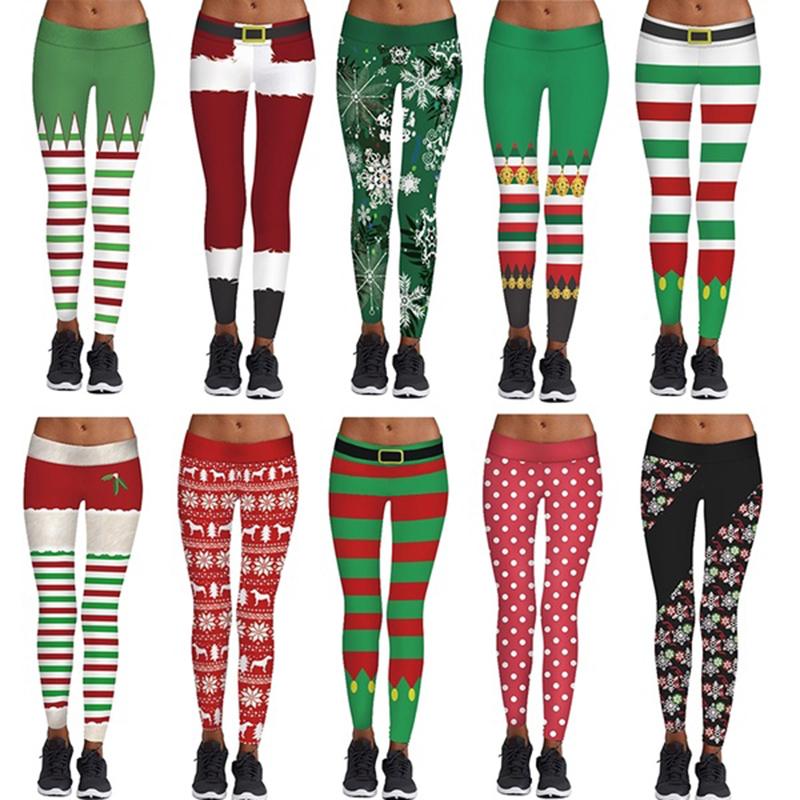 

Sexy Legging Fitness Christmas Digital Printing Sweatpants Stretch Tights Casual Yoga Workout Sport Pants Gym Legging High Waist, 08