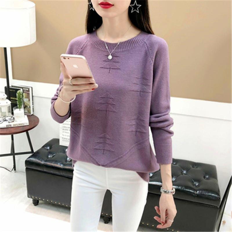

Women's Sweaters Knitted Sweater Women For Autumn Winter 2022 Casual Fashion Korean Long Sleeve Jumper Female Tricot Pullover Tops PZ2155, White;black