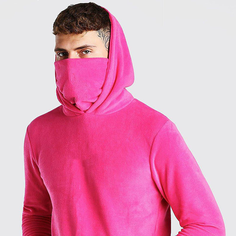 

2021 New New Mask Cotton Fashion Oversize Solid Sport Long Winter Hoodie Sleeve for Male Use 2370, Red