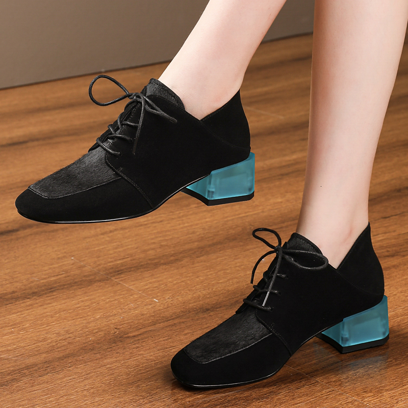

2021 Hot Women's Shoes Genuine 22-24.5 Long Distance Female Pumps Sheep's Suede + Horse's Hair Sewing Heels QHZI, Apricot.