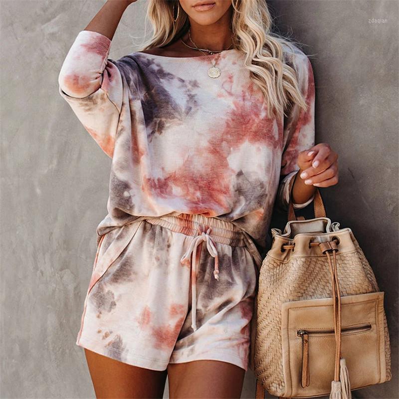 

Imcute Women' Set Simple Homewear Set Summer Autumn Women Breathable Long Sleeve Round Neck Unique Printing Dyeing Leisure Wear1