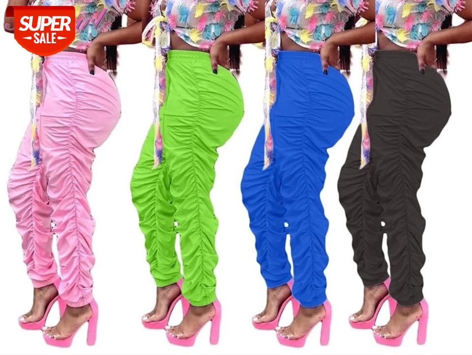 

Women Elastic Stacked Pants Leggings High Waist Bell Bottom Pencil Sports Ruched Street Trousers Draped Joggers Pants Sweatpants #0O5N, Black;white