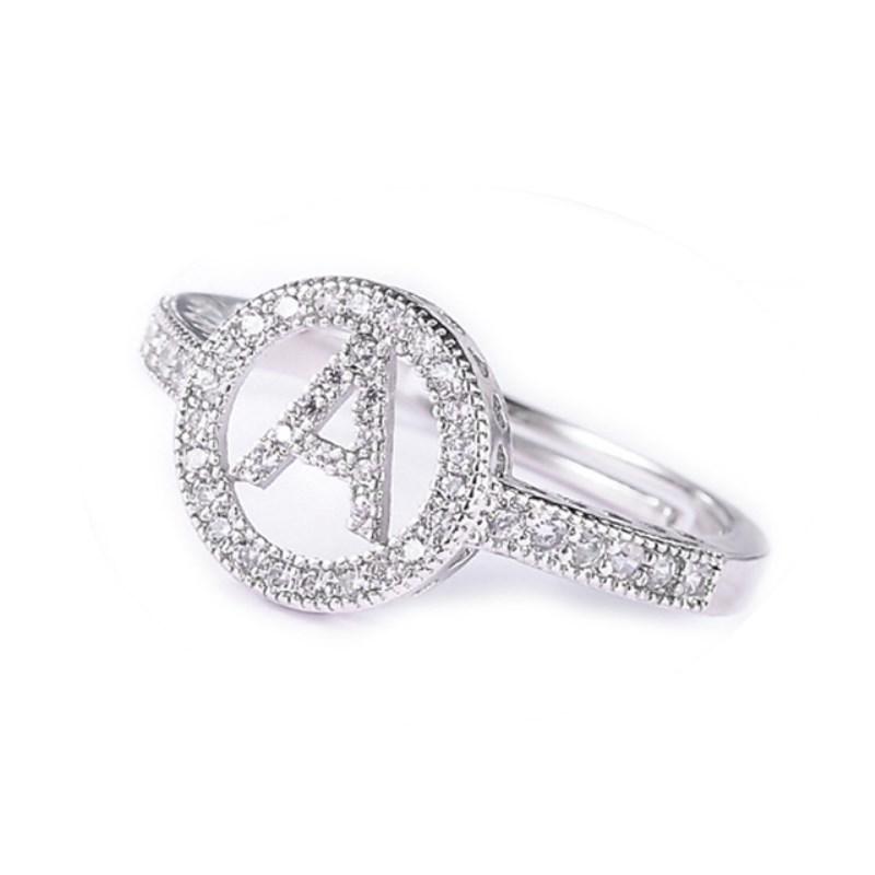 

26 Letters Simple Exquisite adjustable Ring Charm Women Personal Rings Gift
