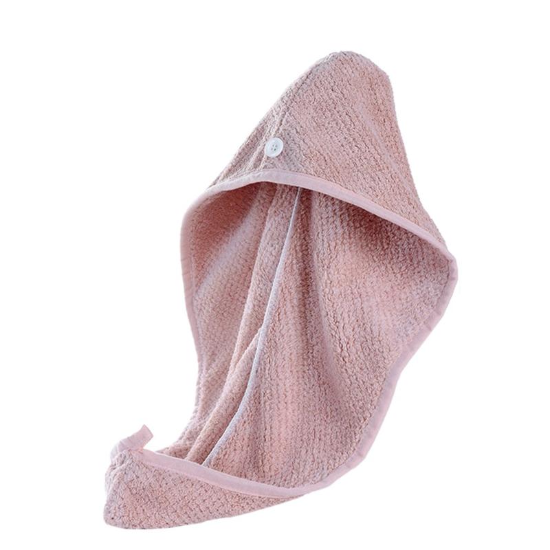 

Pineapple Grid Super Absorbent And Quick-drying Coral Fleece Hair Dryer Cap For Girl Microfiber Dry Hair Towel