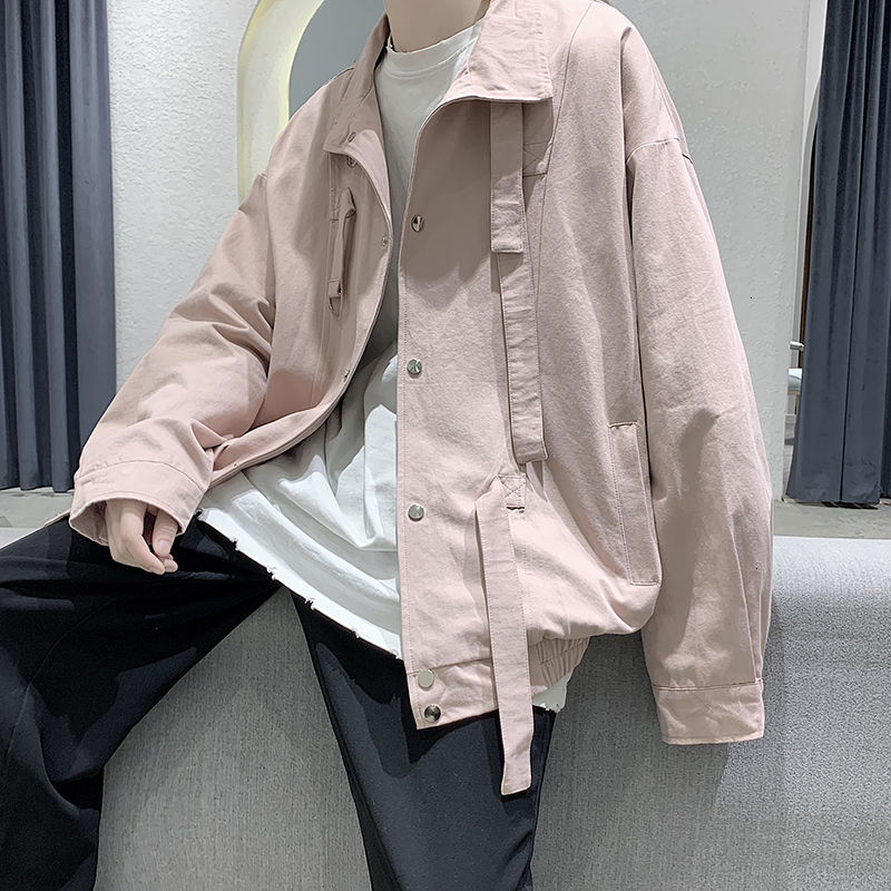 

2021 Men's Spring New Youth Character Jacket M-5xl MCYB, Pink