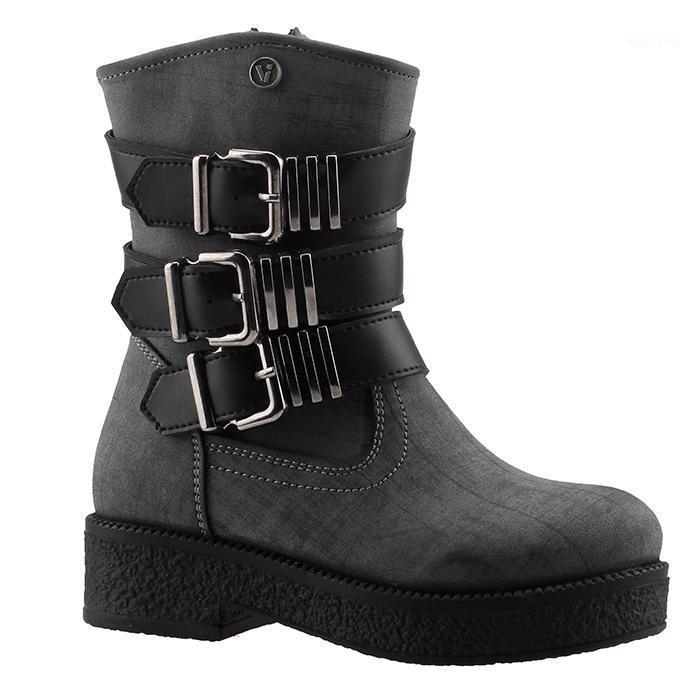 

Vicco 954.V. 326 Gray Casual Thermal Zipper Girls Shoes Children Boots1