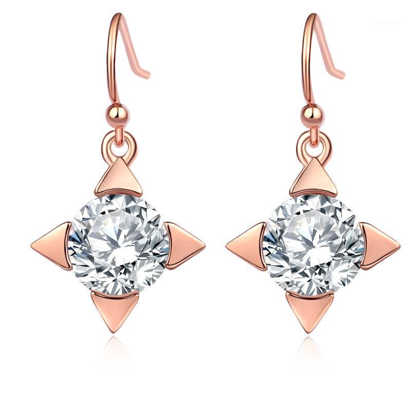

New female zircon earrings Korean geometric fashion earrings banquet jewelry gift1