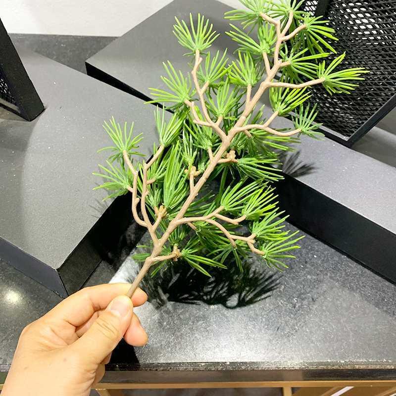 

Cypress branch artificial cypress leaf pine branch home living room green plant cabinet balcony garden decoration false pine1