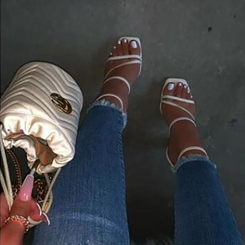 

LEOPARD LAND Block Heel Snake Print Sandals Mule Heel Lace Up Sandals Women High Square Toe Ladies Party Shoes ZL-9001, Apricot