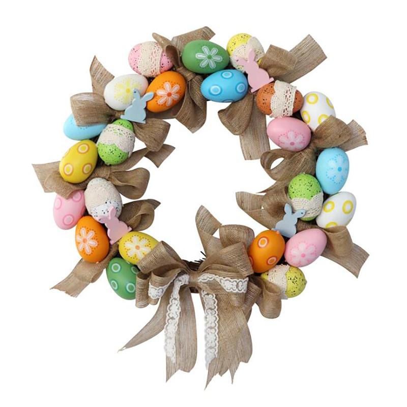 

Artificial Twigs And Pastel Eggs Versatile Decorative Accessory National Tree Garland Wall Hanging Wreath Home Decoration, Multi