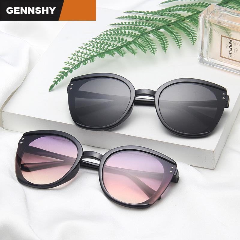 

Sunglasses 2021 Vintage Cat Eye Man Classic Small Size With Nails Fashion Brand Black Frame Grey Lenses Driving1