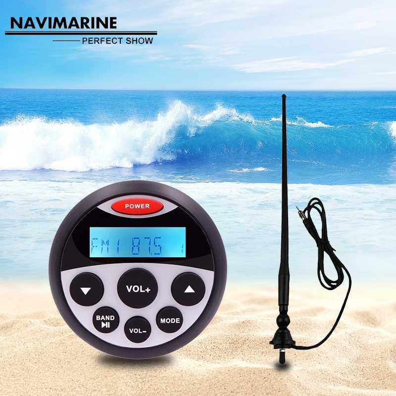 

HASDA Marine Bluetooth Radio Waterproof Stereo Audio Car MP3 Player+Radio FM AM Antenna For Yacht ATV UTV RV Tractor Motorcycle1