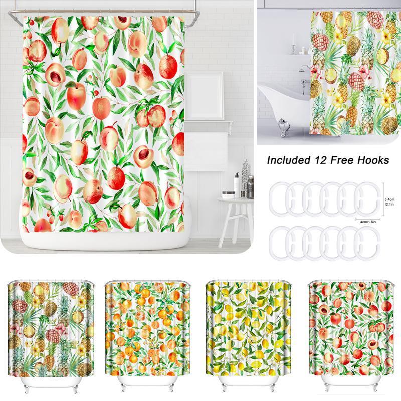 

DIDIHOU Modern Style Printing Waterproof Shower Curtain Bathroom Fruit Bath Curtain For Bathtub Bathing Cover1
