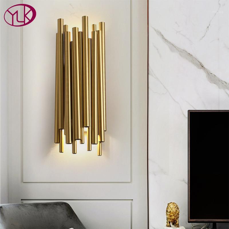 

Youlaike Gold Wall Sconce Lighting Polished Steel Luminaria Home Decoration Lighting Living Room Modern Wall Lamp1