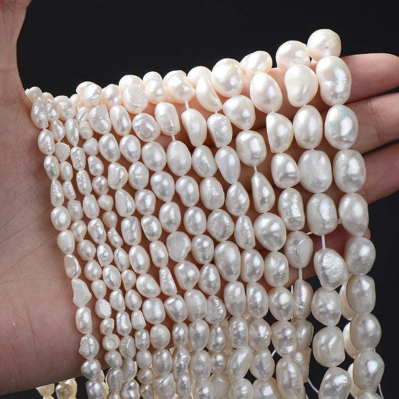 

Other Natural Pearl Beads White Freshwater Pearls For Jewelry Making DIY Bracelet Necklace Loose Spacer Bead Accessories 4-11mm