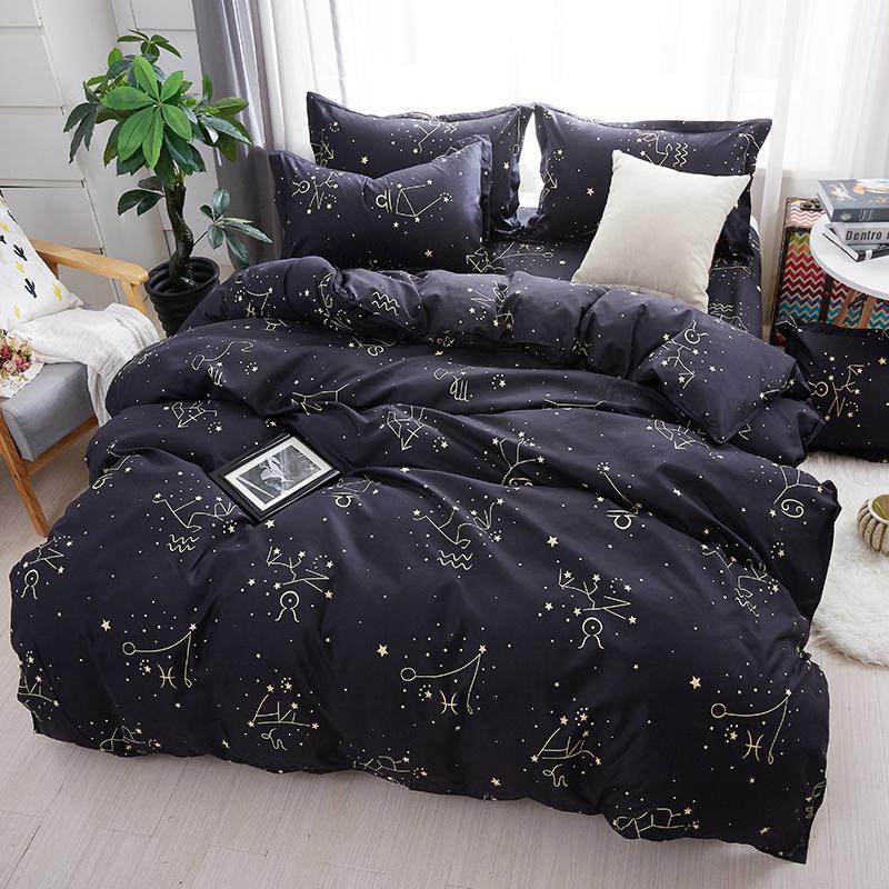 

Milky Way Constellation Bedding Set Home Textile Twin King Queen Size Bed Set Bedclothes with Bed Sheet Comforter PillowCase