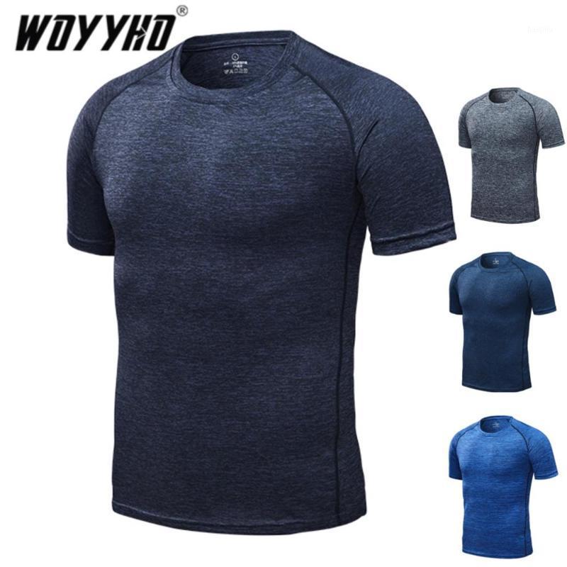 

Compression Quick Running T-Shirts Men Sport Gym Shirt Male Workout Fitness Bodybuilding Training Top Sport T Shirt1, Blue
