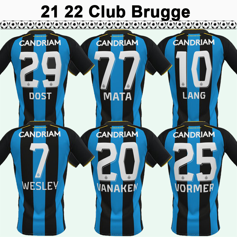 

21 22 Club Brugge MATA DOST VANAKEN Men Soccer Jerseys LANG VORMER DE KETELAERE E.BALANTA Home Away Shirt Adult Uniforms, Qm6089 21 22 home no patch