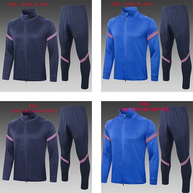 

20 21 Tracksuit kids adult European Cup UK football soccer training football kits 2020 2021 long sleeve JERSEY casual sportswea, Kids 10 size-18 size