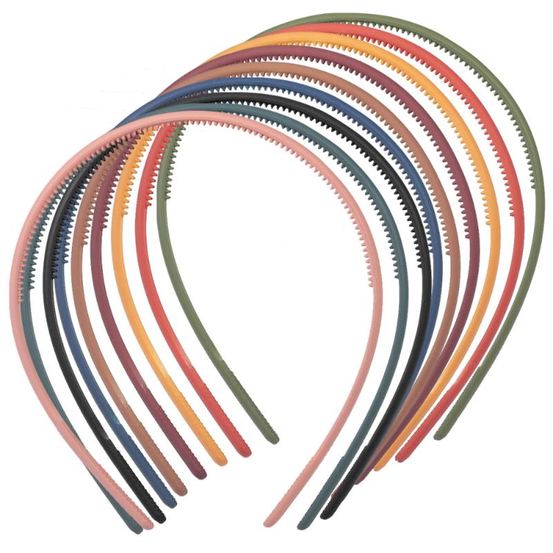 

9pcs Solid Color Women Hair Band Toothed Headband Plastic Hair Hoop for Girls