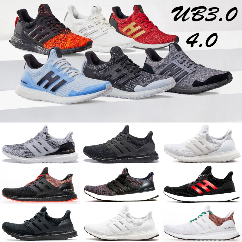 

2020 UB3.0 4.0 Triple Black and White ultraboost Primeknit Oreo Targaryen Dragons navy blue grey Men Women Running Shoes sport Sneakers