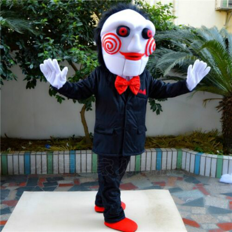 Costumes de mascotte effrayantes Halloween Accessoires Saw Costume de mascotte Grimace Monster Suit Party Adults habillés Furseuit Tenues Carnava