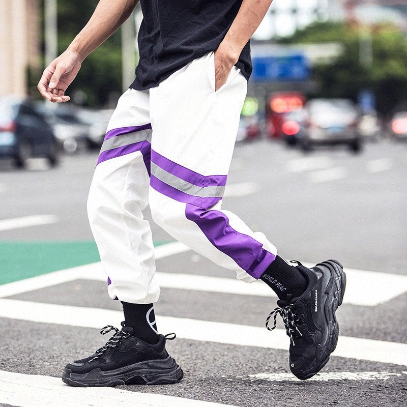 

Sweatpants Loose Men Joggers Pants Hip Hop Side Stripe Sportswear Track Harem Pants Men Streetwear Swag Cuffed Pant For Male psLs#, Black