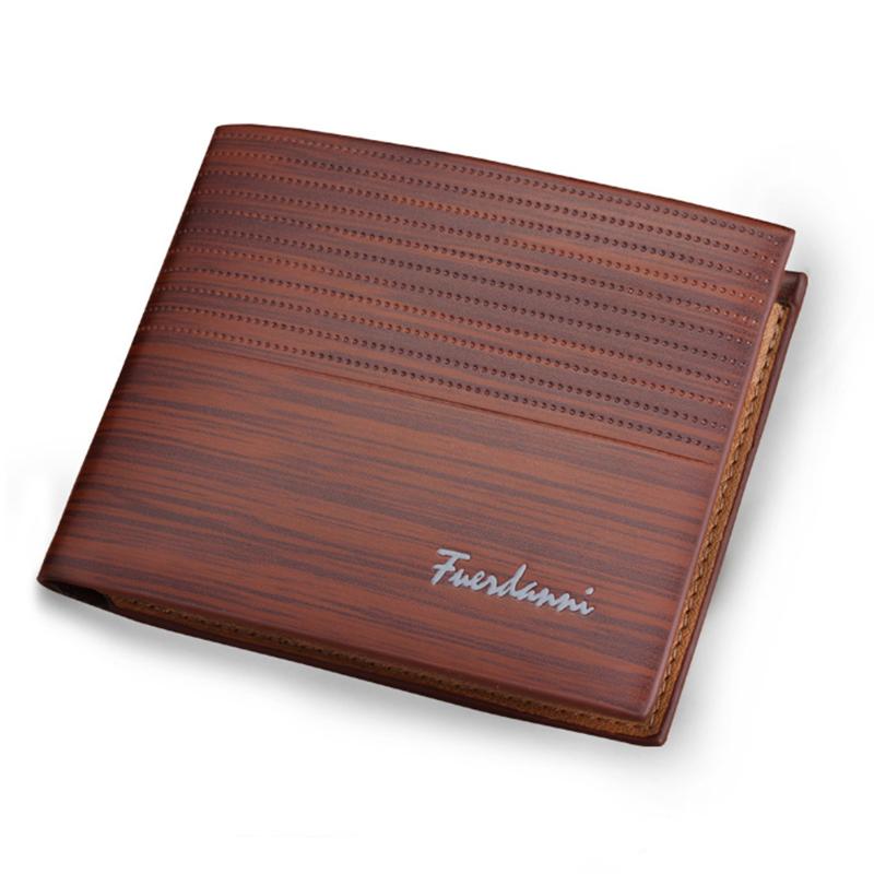 

Embossing ID Wallet Holder Short Fabala Men Leather Bifold Purse, Blue