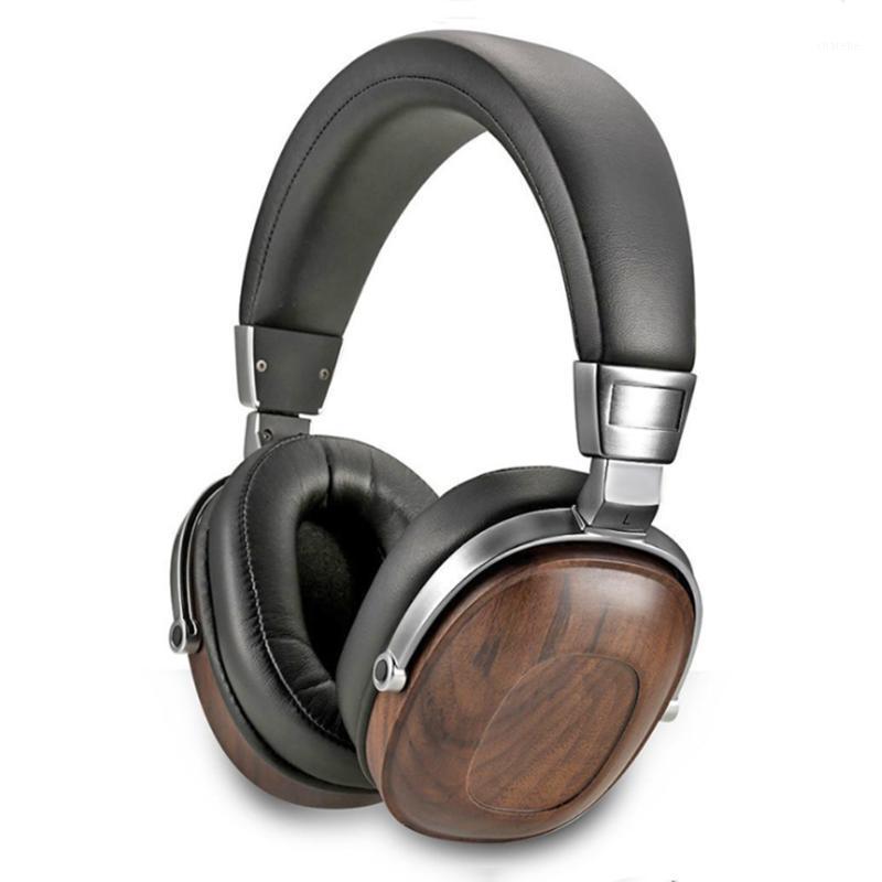 

B8 Headphone HIFI Stereo Dynamic Wooden Earphone Over Ear DJ Monitoring Headphones Studio Audio Noise Cancelling Good Headset1, Black