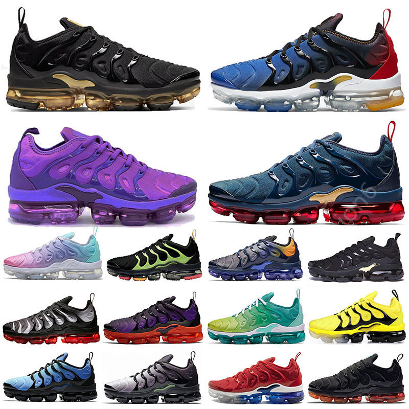 

New Arrival TN Plus BIG SIZE 13 Pink Metallic Gold running shoes Purple Hyper Violet Lemon Lime VOLT mens Women sports trainers sneakers, Bumblebee 40-47