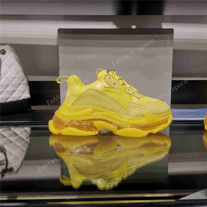 

Platform Trainers Paris Casual Shoes Triple S Clear Sole Trainers Oversized Dad Shoe Sneaker Black Cushion Mens Womens Fushia Pink Beige Run