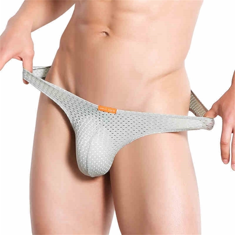 

Male underwear low-rise underwear men gay sexy thin section ice silkmen underwear ropa interior hombre men's briefs jockstrap 201112, Pink
