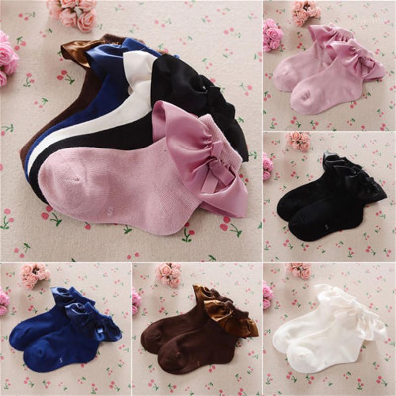 

Newborn Toddler Baby Girls Cotton Socks Princess Bow Socks for Girls Infant 2-8Y1