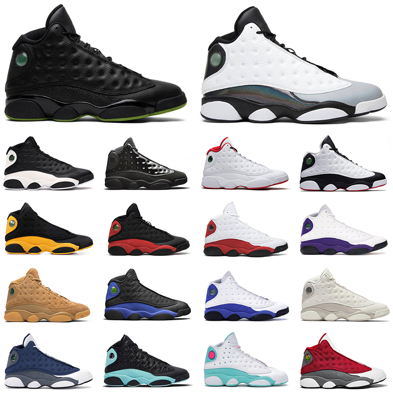 

New 13s mens basketball shoes z Red Flint Reverse He got Game Lucky Soar Green Black Cat Chicago Bred women trainers sports sneaker