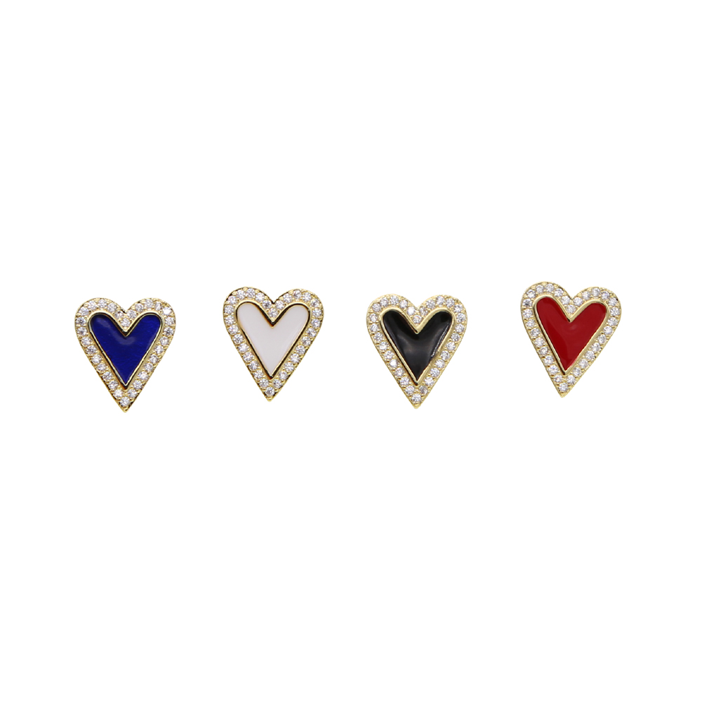 

2020 new arrived fashion jewelry stud colorful enamel lovely heart shape Earring for women girlfriend gift