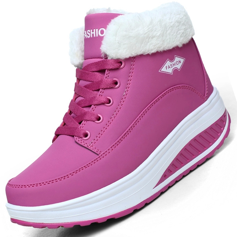 

Women's Boots Ankle Booties Woman Platforms Shoes Fashion High-top Height 2020 Winter Thick-soled Female Wedge Casual Sneakers #7u5Q, Black