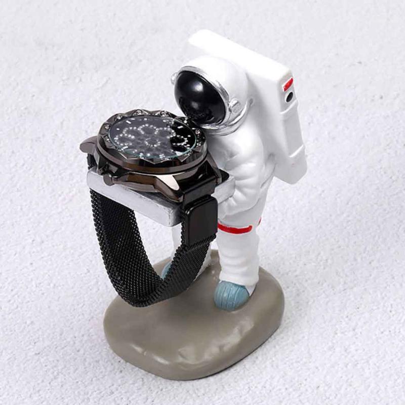 

Jewelry Pouches, Bags Single Old Housekeeper Watch Display Stand Handmade Home Decoration Organizer Astronaut Shape Fashion Storage Holder1